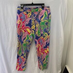 Ralph Lauren Women Paisley Print golf Pants  Size 8 NWT